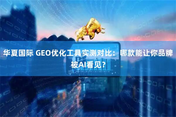 华夏国际 GEO优化工具实测对比：哪款能让你品牌被AI看见？