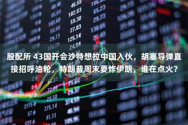 股配所 43国开会沙特想拉中国入伙，胡塞导弹直接招呼油轮，特朗普周末要炸伊朗，谁在点火？